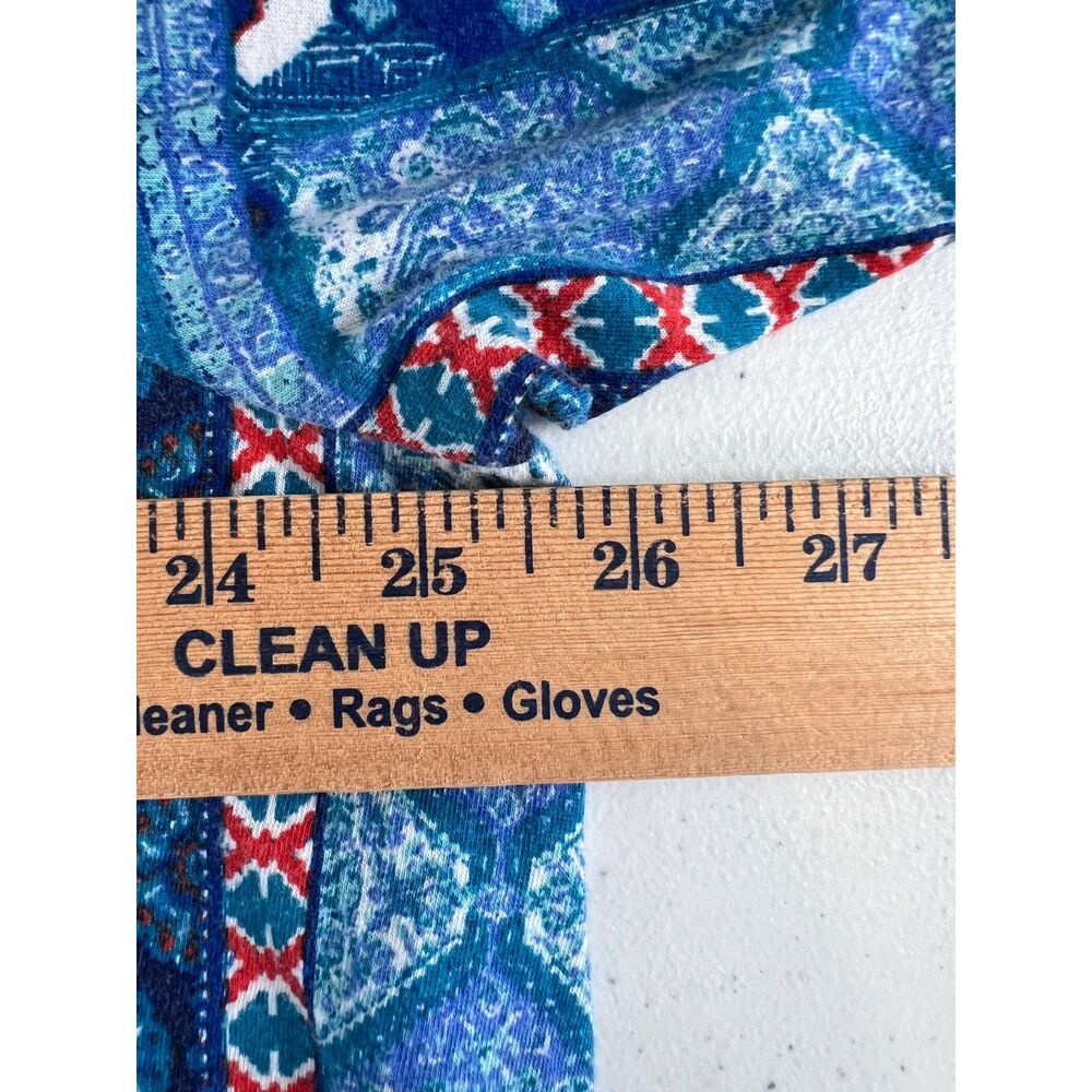 New Directions Weekend Women's Blue Orange White Paisley Print Top Size 2X - Picture 6 of 8